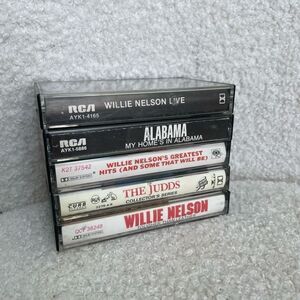 5 Vintage 80s 90s Cassette Tapes Country Music Willie Nelson Alabama The Judds